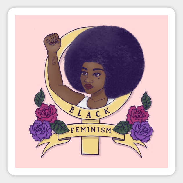 Black Feminism Magnet by @isedrawing